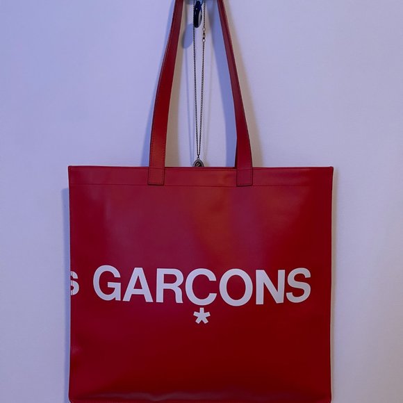 Comme des Garçons Red Huge Logo Tote - Picture 3 of 6
